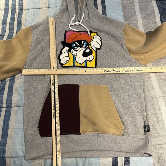 Southpole men's L dog puff print colorblock hoodie - Picture 3 of 8